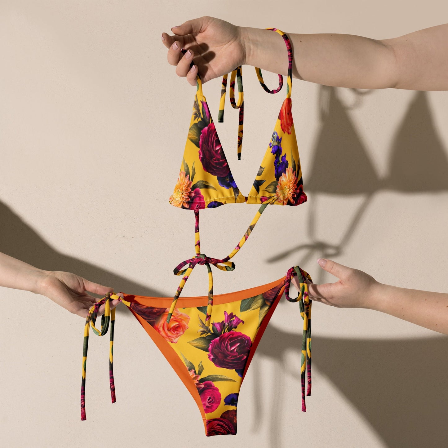 Floral Burst Recycled Tie Up Bikini